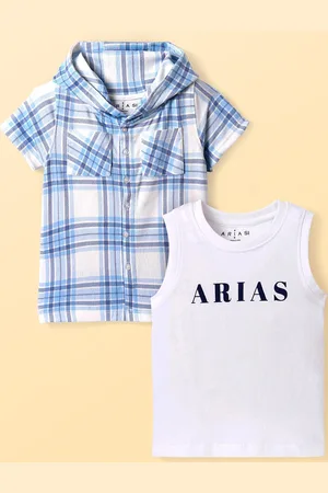 ARIAS Boys Tartan Checks Opaque Checked Casual Shirt