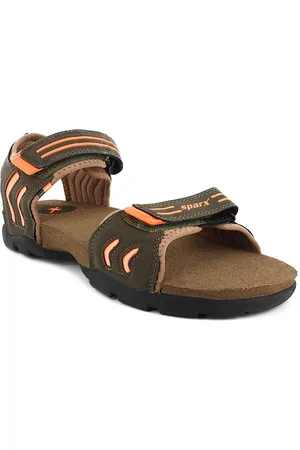 Sparx Men Olive Green Solid Sports Sandals