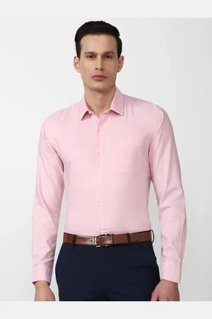 Peter England Men Pink Slim Fit Formal Shirt