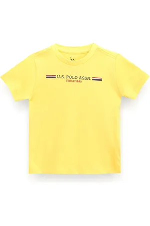 Ralph Lauren Boys Typography Printed Round Neck Pure Cotton T-shirt