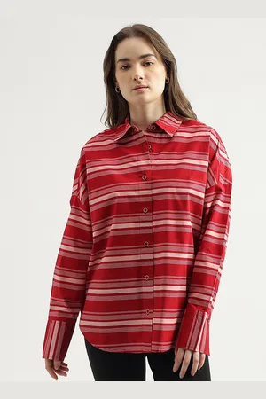 Benetton Horizontal Stripes Cotton Casual Shirt