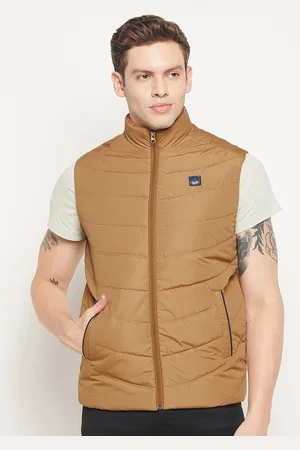 Spirit Men Mustard Windcheater and Water Resistant Padded Jacket