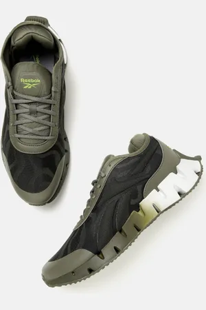 Reebok Men Green & Black Woven Design Zig Dynamica 3.0 Running Shoes