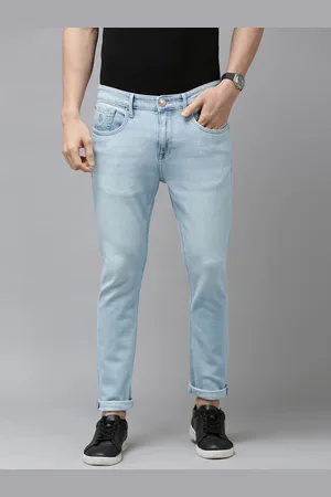 Ralph Lauren Men Blue Tapered Fit Heavy Fade Stretchable Jeans