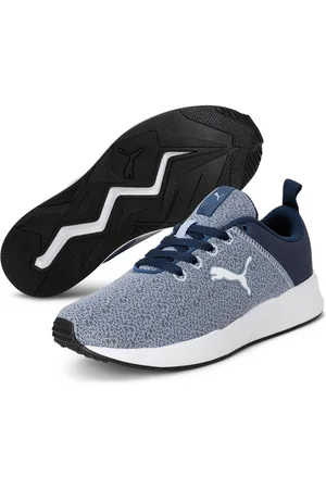 PUMA Blue Textured Textile Sneakers