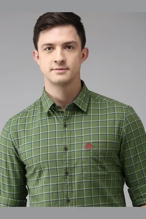 Ralph Lauren Men Green Slim Fit Checked Pure Cotton Casual Shirt