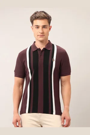 Ralph Lauren Men Brand Logo Striped Polo Collar Pockets Slim Fit T-shirt