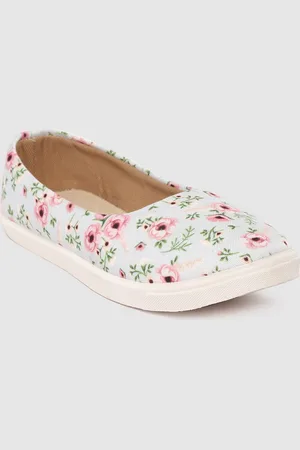 DressBerry Women Blue & Pink Floral Print Washable Ballerinas