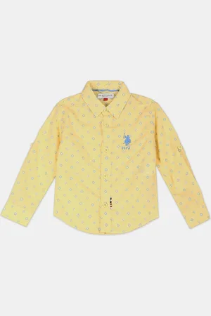 Ralph Lauren Boys Yellow Opaque Printed Casual Shirt