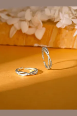 GIVA 925 Sterling Silver Rhodium-Plated Toe Rings