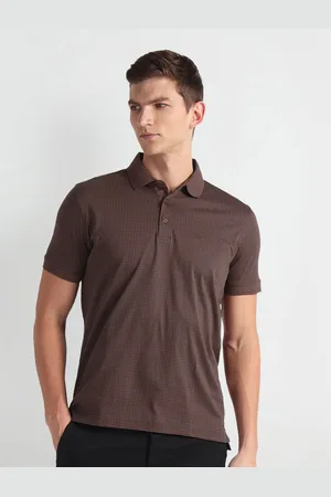 Arrow Geometric Printed Polo Collar Short Sleeves Regular T-shirt