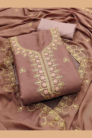 KIMISHA Embroidered Unstitched Dress Material