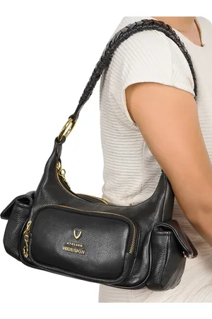 Hidesign CALLAS 03 Leather Structured Shoulder Bag with Tasselled