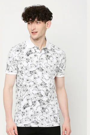 Being Human Floral Printed Polo Collar Regular Fit T-shirt