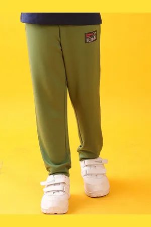 Anthrilo Relaxed Straight Leg Regular Fit Basketball Olive Boys Summer Jogger - Olive