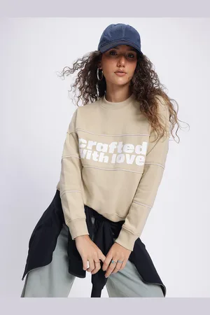 DressBerry Streetwear Staple Relaxed Typo Print Sweatshirt