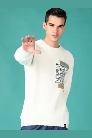V-Mart Men Geometric Printed Pullover Sweaters