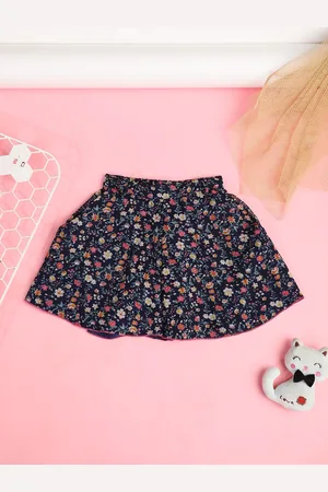 Cutiekins Girls Floral Printed Flared Skirt