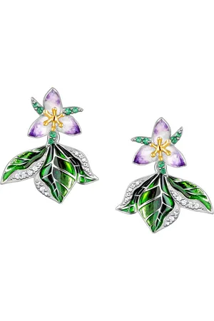GIVA Rhodium-Plated 925 Sterling Silver Contemporary Studs Earrings