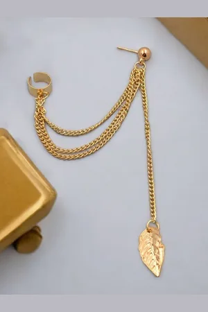 FÁBULA Leaf Shaped Ear Cuff Earrings