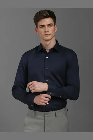 Louis Philippe Men Textured Cotton Formal Shirt