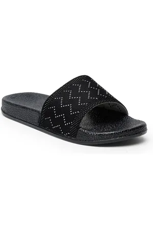 Misto Women Black Sliders