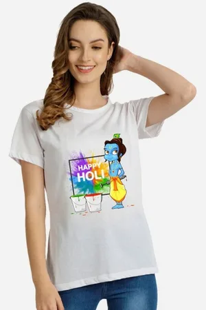 Moda Rapido Women Holi Printed Tshirt