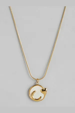 DressBerry Minimal Enamelled Pendant Chain