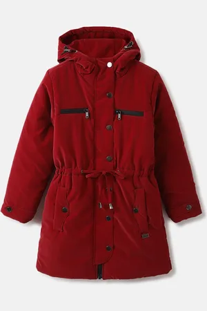 Elle Girls Hooded Solid Casual Padded Jacket