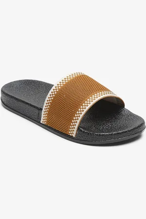 Misto Women Mustard & Black Sliders