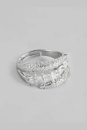 DressBerry Women Stone-Studded Finger Ring