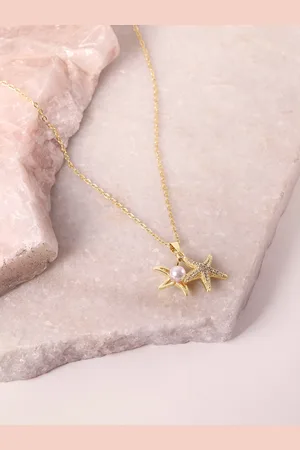 DressBerry Gold Toned Minimal Starfish Chain With Pendant
