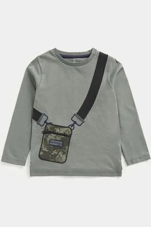 Mothercare Boys Solid Round Neck Pure Cotton T-shirt