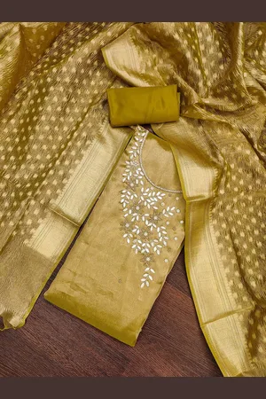 MANVAA Embellished Unstitched Dress Material