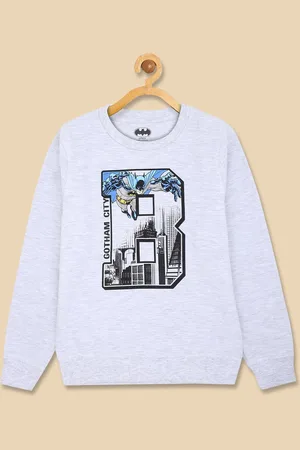 Kidsville Boys Grey Batman Printed Sweatshirt