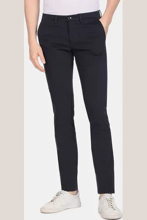 Arrow Men Bronson Solid Slim Fit Casual Trousers