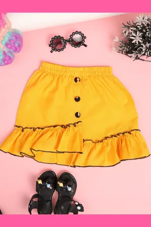 Cutiekins Girls Pure Cotton Embellished Skirt