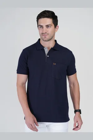 Polo Plus Men Bio Finish Solid Polo Collar Cotton T-shirt
