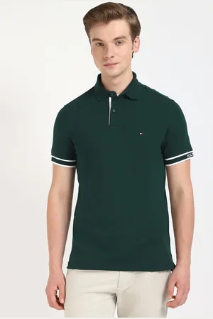 Tommy Hilfiger Men Solid Polo Collar Cotton T-shirt