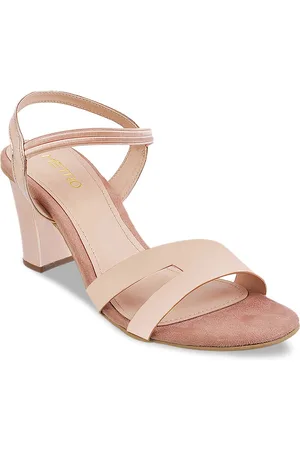 Metro Women Beige Solid Heels