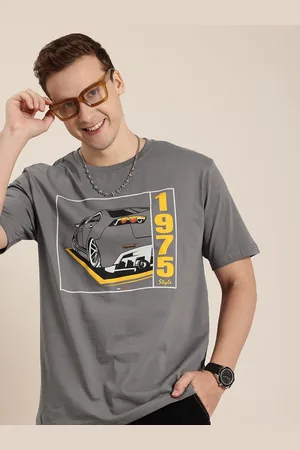 HERE&NOW Printed Drop-Shoulder Sleeves Pure Cotton T-shirt