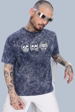 PAUL STREET Men Dyed Bio Finish Boxy T-shirt