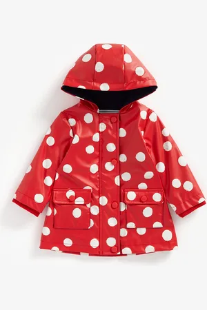 Mothercare Girls Red Printed Hooded Tailored Jacket