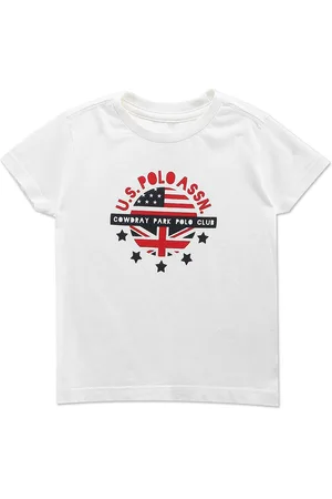 Ralph Lauren Boys Typography Printed Pure Cotton T-shirt