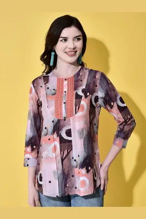 FUTURO REMOTO GIOIELLI Women Abstract Printed Round Neck Top