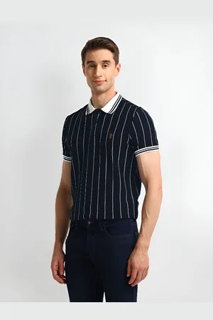Ralph Lauren Men Striped Polo Collar Cotton Slim Fit T-shirt
