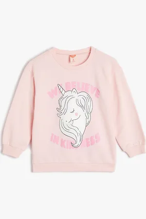 Koton Girls Graphic Printed Cotton Pullover