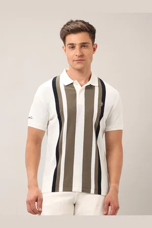 Ralph Lauren Men Brand Logo Striped Polo Collar Pockets Slim Fit T-shirt