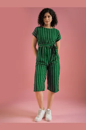 Mayra Women Striped Capri Jumpsuit