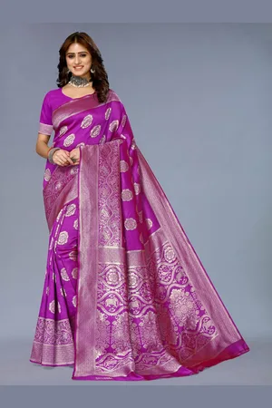 Varanga Ethnic Motif Zari Woven Banarasi Saree